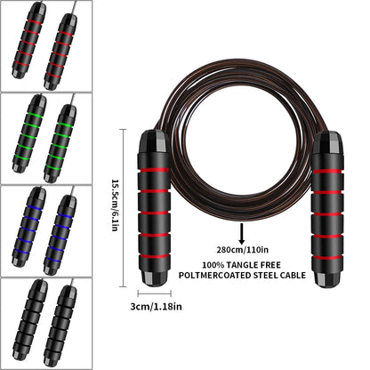 Adjustable Steel Wire Jump Rope for Fitness