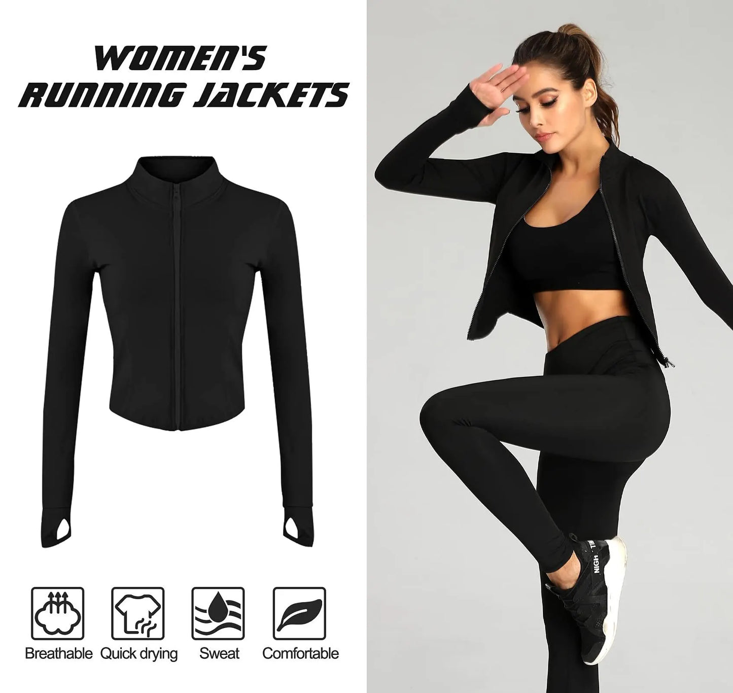 Stylish Women's Slim Fit Yoga Jacket