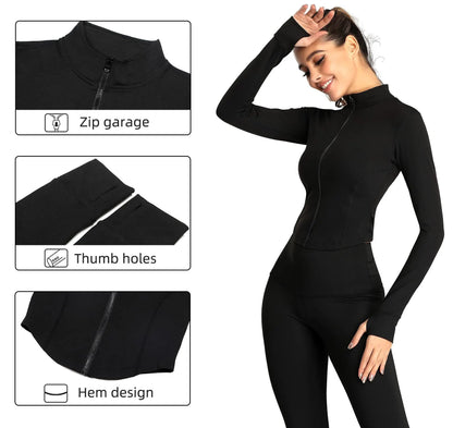 Stylish Women's Slim Fit Yoga Jacket